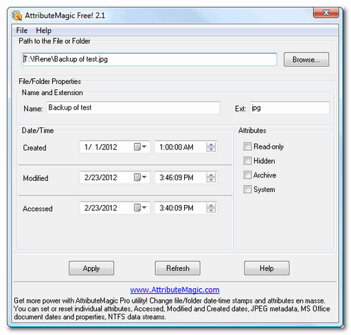 AttributeMagic Screenshot
